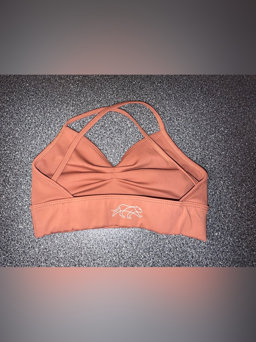 Tiger Friday Dance Bra Top Rust/Brown Color Size Child Large - Picture 2 of 6